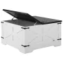 31.5" Farmhouse Coffee Table, Hinged Square Coffee Table with Large Storage Compartment, Wooden Rustic Cocktail Table for Living