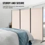 Room divider 3 paneler stofrum privatlivsskærm til kontor
