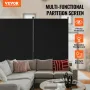 Room divider 4 paneler stof privatlivsskærm til kontor
