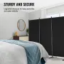 Room divider 4 paneler stof privatlivsskærm til kontor