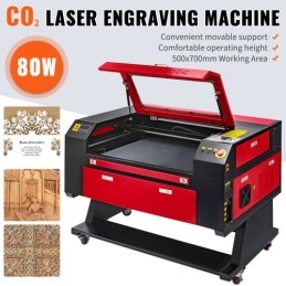 80W lasergraver 500x700mm lasergraveringskæremaskine CO2 Lasergraver USB -interface til DIY -gravering