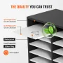 27 Compartments Wood Literature Organizer, Adjustable Shelves, Medium Density Fiberboard Mail Center, Office Home School Storage