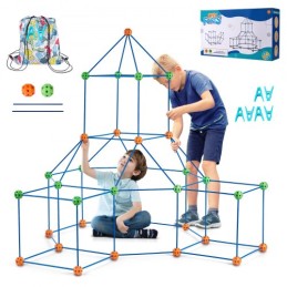 Tent Fort Building Kit for Kids STEM Construction Toy Set Castle 120PCS