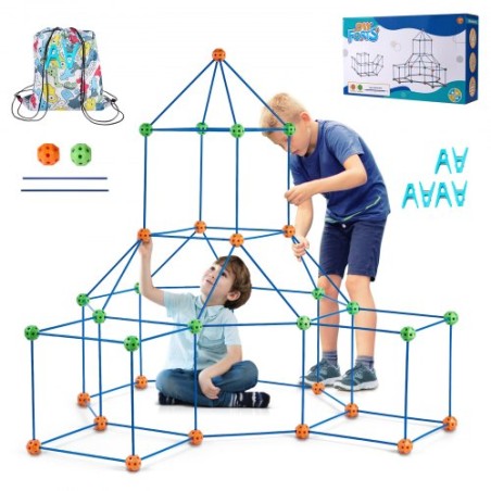 Tent Fort Building Kit for Kids STEM Construction Toy Set Castle 120PCS