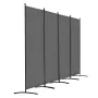 Room divider 4 paneler stofrum privatlivsskærm til kontor