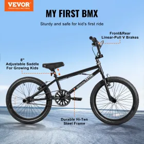 20-tommer BMX Bike Freestyle Bike Men Kids BMX Bicycle Hi-Ten stålramme
