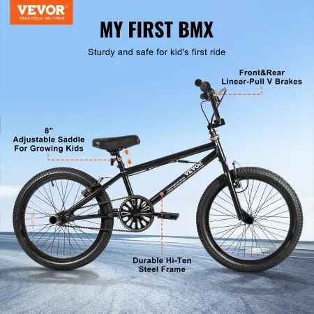 20-tommer BMX Bike Freestyle Bike Men Kids BMX Bicycle Hi-Ten