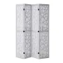Wood Room Divider, 4 Panel Wood Folding Privacy Screen, 66.9 Inches Tall Indoor Carved Wooden Partition, Portable Decoration Scr