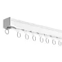 Loftsgardinspor sat 17,7 ft/5,4 meter rumdelere med kroge hvide