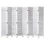 Wood Room Divider, 8 Panel Wood Folding Privacy Screen, 66.9 Inches Tall Indoor Louvered Wooden Partition, Portable Decoration S