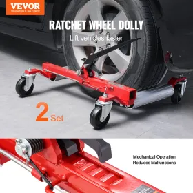 Wheel Dolly Heavy Duty Vehicle Positioning Tire Car Lifter 1500 £ 2 Pack