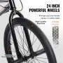 BMX Bike, 24-Inch Wheel Freestyle Bike, BMX Race Bike with 4 Pegs, Beginner-Level BMX to Advanced Riders, BMX Bicycles for Teen 