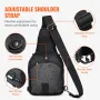 Tactical Sling Bag, 10L Military Rover Shoulder Sling Backpack with Molle Design and Multi-pocket, 600D Tactical Shoulder Bag Id