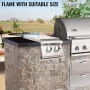 Outdoor Finishing Frame, 12.2 x 18 Inch Frame Finishing, Stainless Steel Outdoor BBQ Frame for Double Side Burner, Grill Finishi