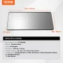 Wall Mounted Makeup Mirror, 0.15" Thick, 30" x 55" Mirror with Aluminium Alloy Frame & Explosion-Proof Film, Scratch-Resistant M