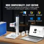 Fiber Laser Marking Machine, 30W Compatible with LightBurn, Fiber Laser Engraving Marking Machine with 5.9" x 5.9" Working Area,
