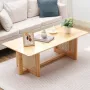 Rattan sofabord rektangel rotting sofabord 1-niveau til stue