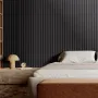Wood Slat Acoustic Panels, 7.9 x 94.5 inch, MDF Accent Wooden Wall Panels for Modern Interior Wall Decor, Faux Wood Wall Board P