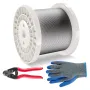 T316 Rustfrit stålkabel 1/8 "7x7 Steel Wire Rope 600 ft Kabel