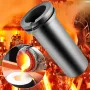 High Purity Graphite Crucible, 3 kg Graphite Furnace, Double Ring Graphite Crucible for Melting Metal Gold Silver Copper Aluminu