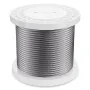 Wire Rope, 1/4" 250 ft Zinc Galvanized Carbon Steel Cable with Gloves, 7000 lbs Breaking Strength, 7 x 19 Strands Construction M