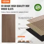 Wood Slat Acoustic Panels, 23.6 x 47.2 inch, MDF Accent Wooden Wall Panels for Modern Interior Wall, Faux Wood Wall Board Panels
