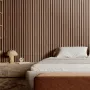Wood Slat Acoustic Panels, 23.6 x 47.2 inch, MDF Accent Wooden Wall Panels for Modern Interior Wall, Faux Wood Wall Board Panels