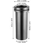 High Purity Graphite Crucible, 3 kg Graphite Furnace, Double Ring Graphite Crucible for Melting Metal Gold Silver Copper Aluminu