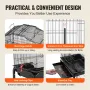 Large Bird Cage, 62 in, Open Top Parakeet Cage with Rolling Stand, Steel Bird Flight Cage with Removable Tray, Budgie Birdcage w