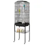 Large Bird Cage, 62 in, Open Top Parakeet Cage with Rolling Stand, Steel Bird Flight Cage with Removable Tray, Budgie Birdcage w