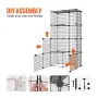 Stor 3-lags kattebur 28 x 28 x 41 "Metal Wire Playpen Catio med