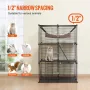 Stor 3-lags kattebur 28 x 28 x 41 "Metal Wire Playpen Catio med