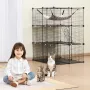 Stor 3-lags kattebur 28 x 28 x 41 "Metal Wire Playpen Catio med