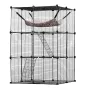 Stor 3-lags kattebur 28 x 28 x 41 "Metal Wire Playpen Catio med