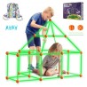 Tent Fort Building Kit for Kids Glow In The Dark STEM Construction Toy 85P