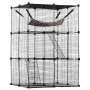Stor 3-lags kattebur 28 x 28 x 41 "Metal Wire Playpen Catio med