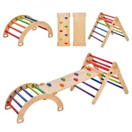 Pikler Triangle Set 5in1 Montessori klatring legetøj småbørn store farverige