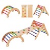 Pikler Triangle Set 5in1 Montessori Climbing Toys Toddlers Large Colorful
