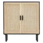 Rattan Cabinet, Rattan Storage Cabinet with 2 Magnetic Doors and Adjustable Shelves, Sideboard Buffet Cabinet for Hallway, Entry