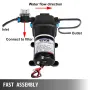 Membran Vandtrykspumpe FL-30 Vandtrykpumpe 12V Membran