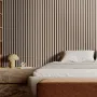 Wood Slat Acoustic Panels, 7.9 x 94.5 inch, MDF Accent Wooden Wall Panels for Modern Interior Wall Decor, Faux Wood Wall Board P