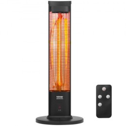 Infrarød varmeovn 2000W Electric Space Heater Fjernkontrol 3 Hastighedstimer