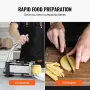 French Fry Cutter, Potato Slicer with 1/2-Inch and 3/8-Inch Stainless Steel Blades, Manual Potato Cutter Chopper with Suction Cu