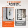 Wall Mounted Makeup Mirror, 0.15" Thick, 36" x 48" Mirror with Aluminium Alloy Frame & Explosion-Proof Film, Scratch-Resistant M