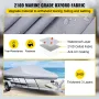 Waterproof Boat Cover, 609.6 cm-670.6 cm Trailerable Boat Cover, Beam Width up to 269.2 cm Hull Cover Heavy Duty 600D Marine Gra