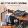 Record Player Stand 3-Tier Metal Turntable Stand With Guitar