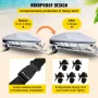 Waterproof Boat Cover, 609.6 cm-670.6 cm Trailerable Boat Cover, Beam Width up to 269.2 cm Hull Cover Heavy Duty 600D Marine Gra