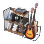 Record Player Stand 3-Tier Metal Turntable Stand With Guitar