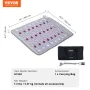 Far Infrared Heating Pad, Amethyst Heating Pad with Jade & Tourmaline Stones, 660nm Photon Light & Negative Ions, 103-159℉ Hot G