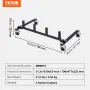 Car Dolly Rack, Storage Rack with 360° Rotatable Wheels, Hydraulic Ratchet Trolley Jack Stand Organizer, Jack Stands Holder Stor